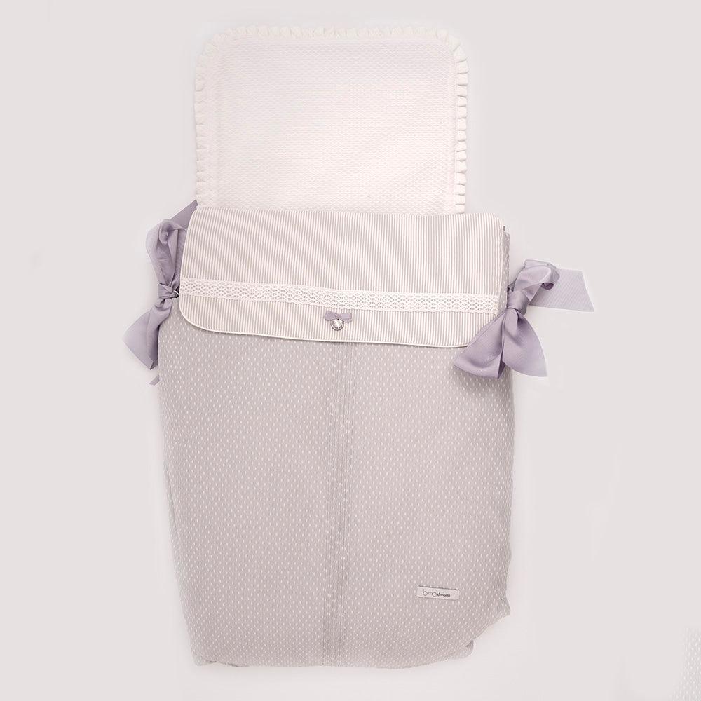 Colcha con saco capazo 3 usos Venecia Gris Bimbi Class - Nanetes #